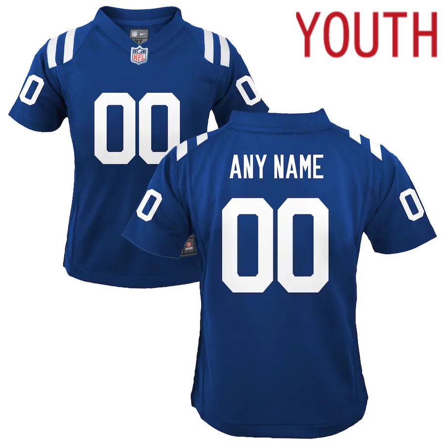 Youth Indianapolis Colts Royal Nike Custom Game NFL Jersey->customized nfl jersey->Custom Jersey